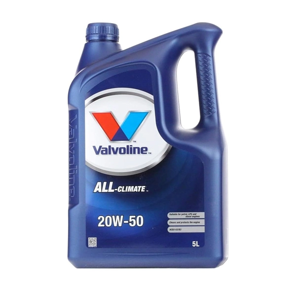 Масло моторное мин. Valvoline ALL CLIMATE 20W50 (e5L)