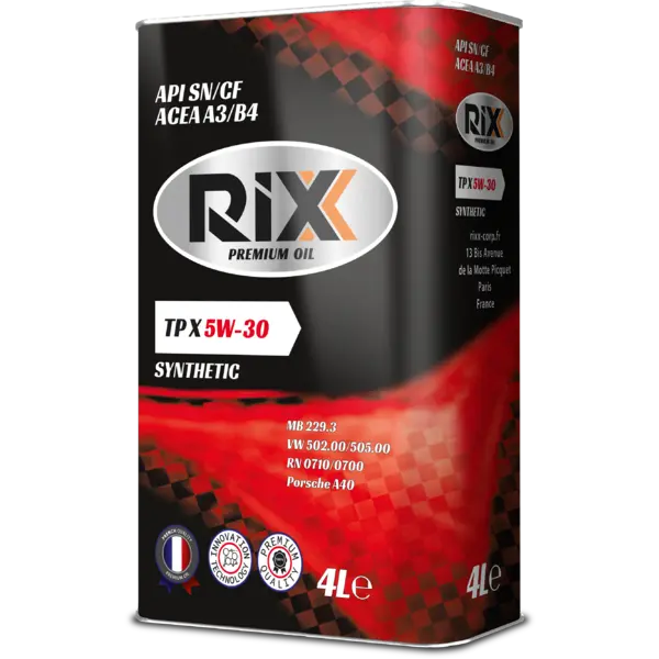 Масло моторное синт. RIXX TP X 5W30 SN/CF А3/В4 (e4L)