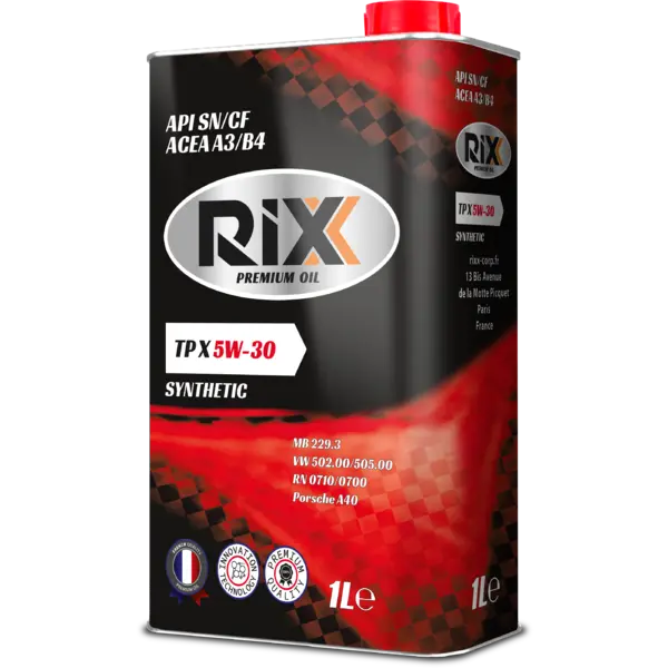 Масло моторное синт. RIXX TP X 5W30 SN/CF А3/В4 (e1L)