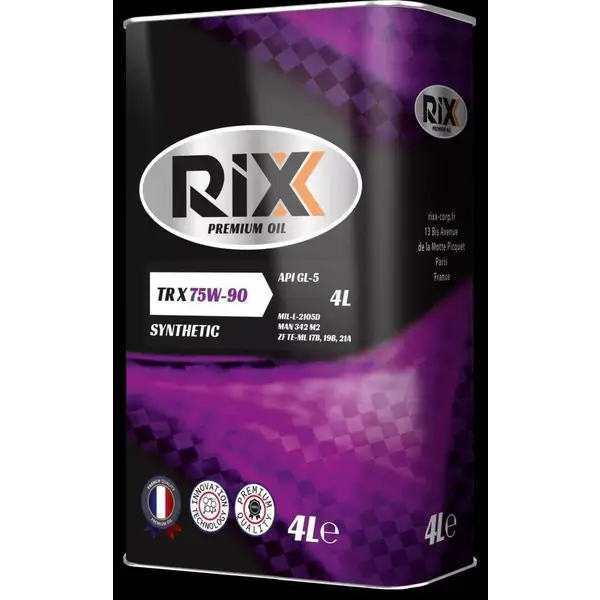 Масло трансмиссионное синт. RIXX TR X 75W90 API GL-5 (e4L)