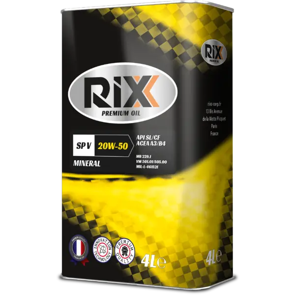 Масло моторное мин. RIXX SP V 20W50 SL/CF (e4L)