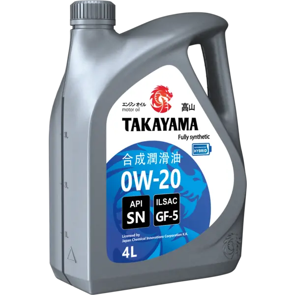 Масло моторное синт. TAKAYAMA SAE 0W-20, ILSAC GF-5, API SN пластик (e4L)