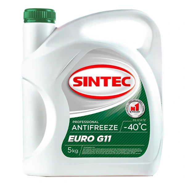 Жидкость охлаждающая SINTEC ANTIFREEZE EURO G11 (-40) (e5kg)