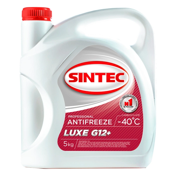 Жидкость охлаждающая SINTEC ANTIFREEZE LUXE G12+ (-40) (e5kg)