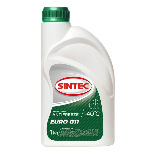 Жидкость охлаждающая SINTEC ANTIFREEZE EURO G11 (-40) (e1kg)