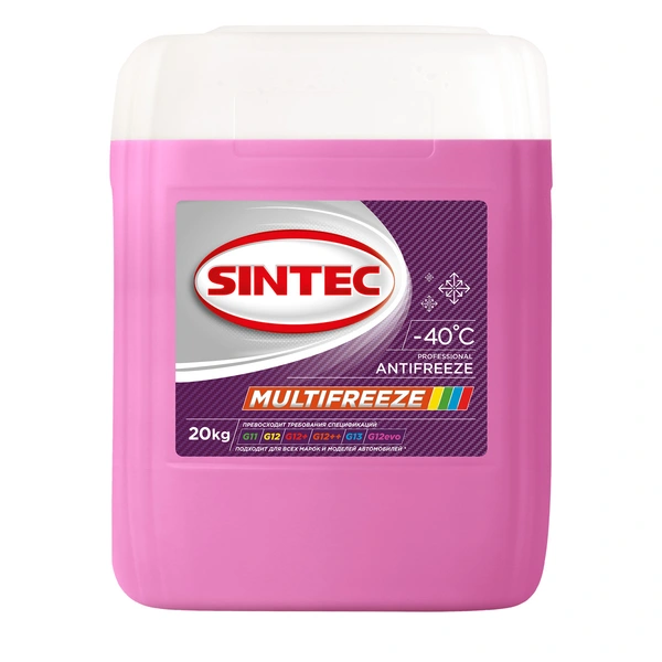 Жидкость охлаждающая SINTEC ANTIFREEZE MULTIFREEZE (e20kg)