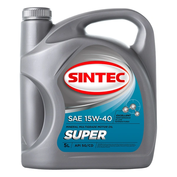 Масло моторное минер. SINTEC SUPER SAE 15W-40 API SG/CD (e5L)