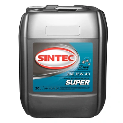 фото Масло моторное минер. SINTEC SUPER SAE 15W-40 API SG/CD (e20L)