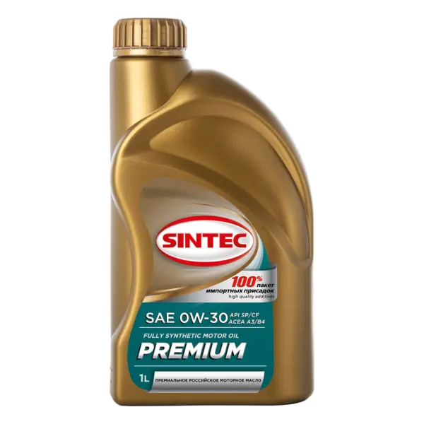 Масло моторное синт. SINTEC PREMIUM 0W30 API SP/CF, ACEA A3/B4 (e1L)