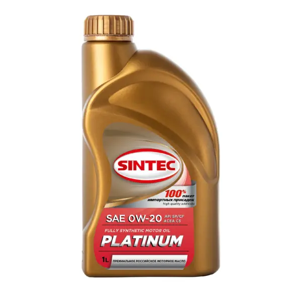 Масло моторное синт. SINTEC PLATINUM 0W20 API SP/CF, ACEA C5 (e1L)
