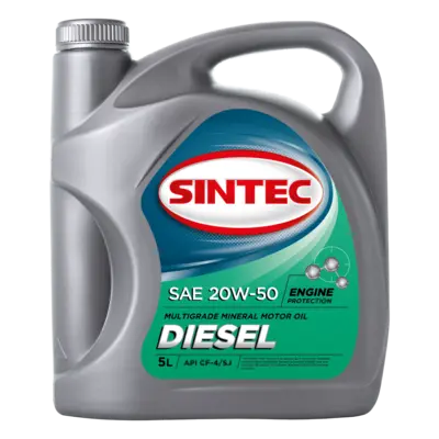 фото Масло моторное минер. SINTEC DIESEL SAE 20W-50 API CF-4/SJ (e5L)