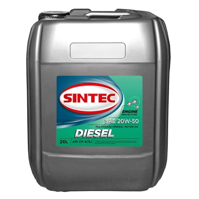 фото Масло моторное минер. SINTEC DIESEL SAE 20W-50 API CF-4/SJ (e20L)