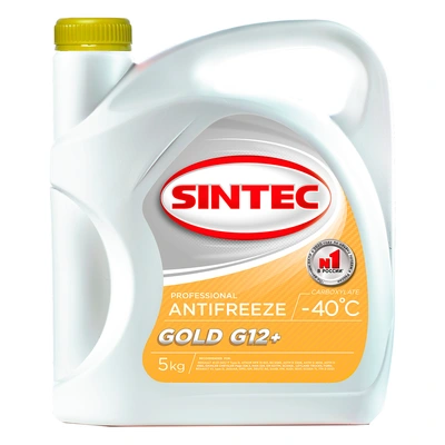 фото Жидкость охлаждающая SINTEC ANTIFREEZE GOLD G12+ (-40) (e5Kg)