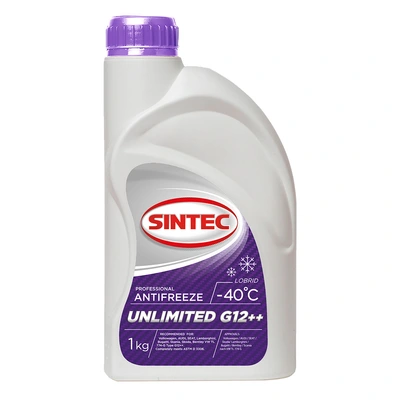 фото Жидкость охлаждающая SINTEC ANTIFREEZE UNLIMITED G12++ (-40) (e1Kg)