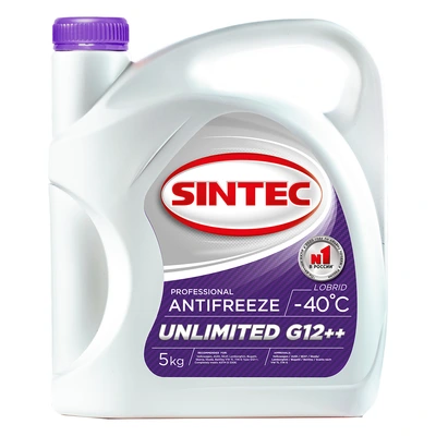 фото Жидкость охлаждающая SINTEC ANTIFREEZE UNLIMITED G12++ (-40) (e5Kg)
