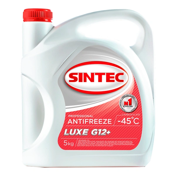 Жидкость охлаждающая SINTEC ANTIFREEZE LUXE G12+ (-45) (e5kg)