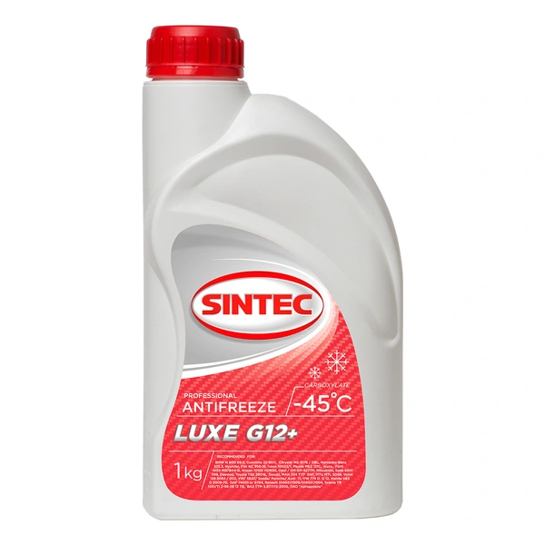 Жидкость охлаждающая SINTEC ANTIFREEZE LUXE G12+ (-45) (e1kg)