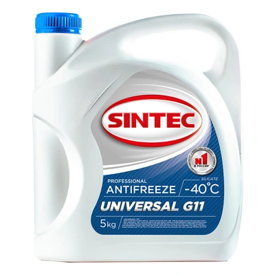 фото Жидкость охлаждающая SINTEC ANTIFREEZE UNIVERSAL G11 (-40) (e5kg)