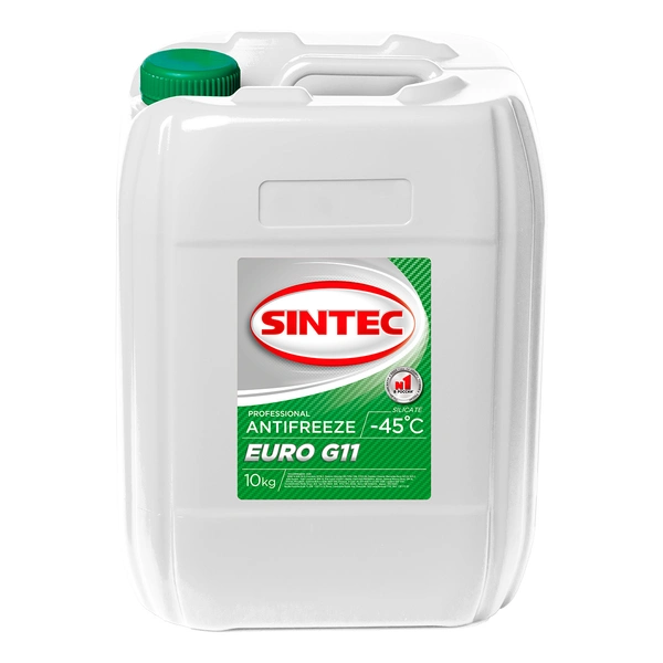 Жидкость охлаждающая SINTEC ANTIFREEZE EURO G11 (-45) (e10kg)
