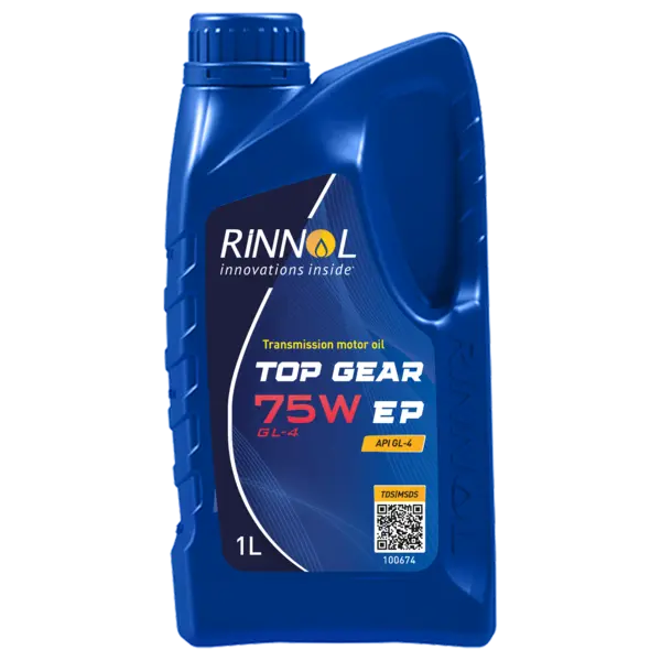 Масло трансмиссионное синт. RINNOL TOP GEAR 75W EP GL-4 (e1L)