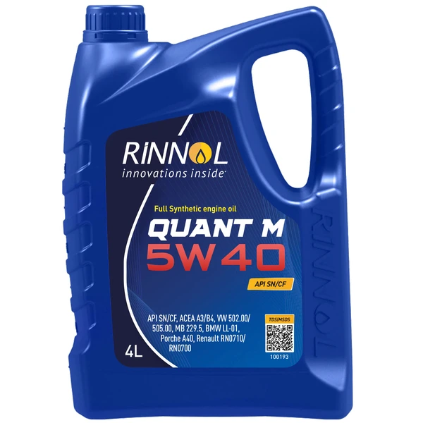 Масло моторное синт. RINNOL QUANT M 5W-40 (e4L)