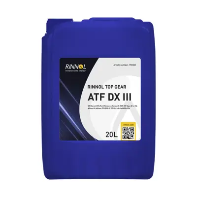 фото Масло трансмиссионное минер. RINNOL TOP GEAR ATF DX III (e20L)