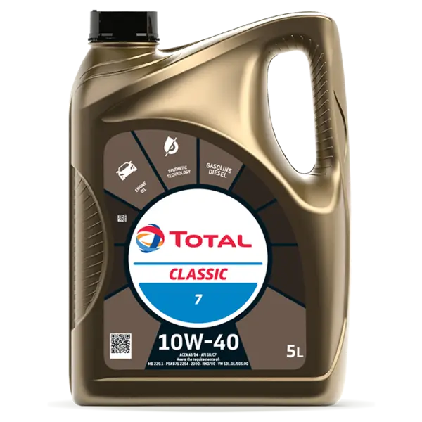 Масло моторное п/синт. Total CLASSIC 7 10W40 (e5L)