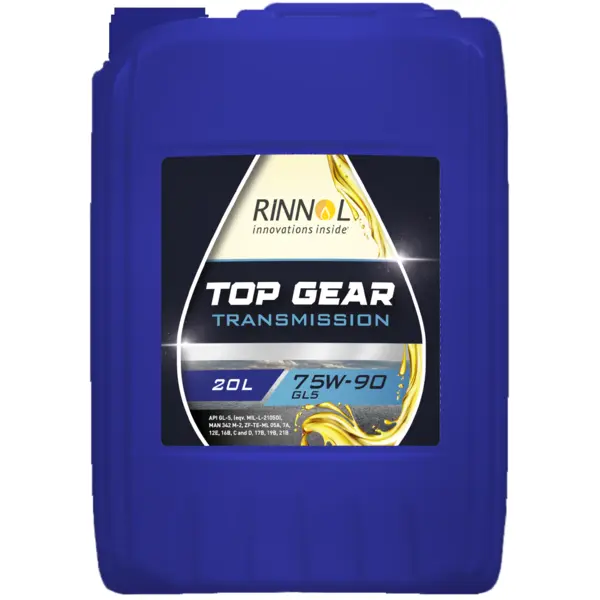 Масло трансмиссионное синт. RINNOL TOP GEAR 75W-90 GL5 (e20L) АКЦИЯ